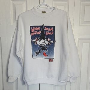 White Halloween Witch Sweatshirt